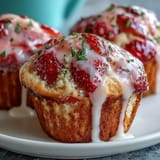 Strawberry Lemon Muffins Glaze