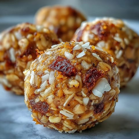 Hand-rolled Ginger Turmeric Energy Balls showcasing vibrant spices and healthy ingredients.