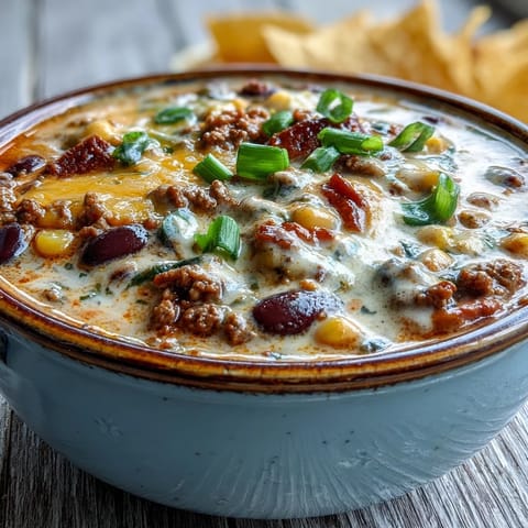 Easy Creamy Taco Soup served in a white bowl with crushed tortilla chips and fresh cilantro, a perfect gluten-free weeknight family dinner.
