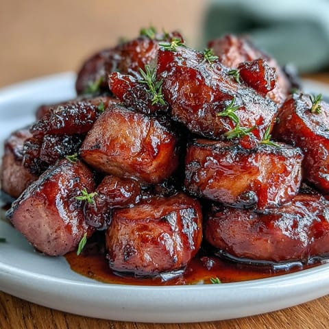 Tender Little Smokies simmering in sweet and tangy Crock Pot BBQ Cocktail Sausages sauce, ideal for game-day snacking.