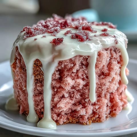 Luscious rosé velvet cake, frosted and cascading with edible gold.