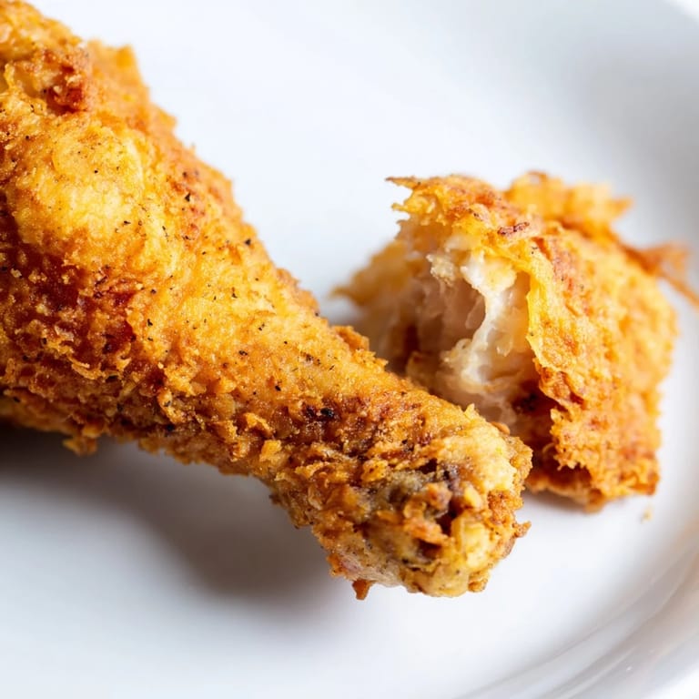 Perfectly cooked Fried Chicken served hot alongside creamy coleslaw and fluffy mashed potatoes on a rustic plate.