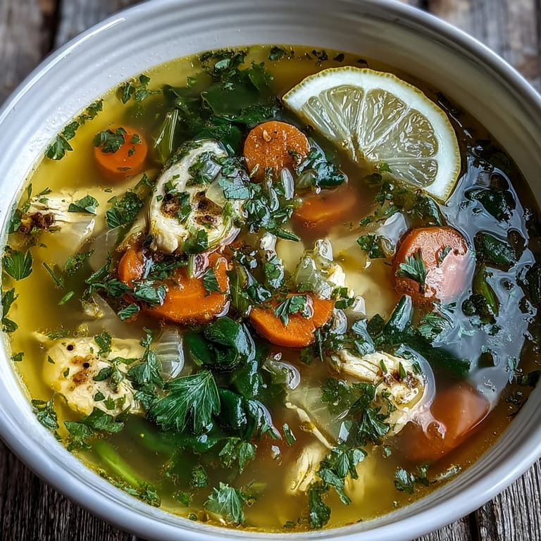 Fragrant Turmeric Chicken Soup ready to warm you, packed with goodness.