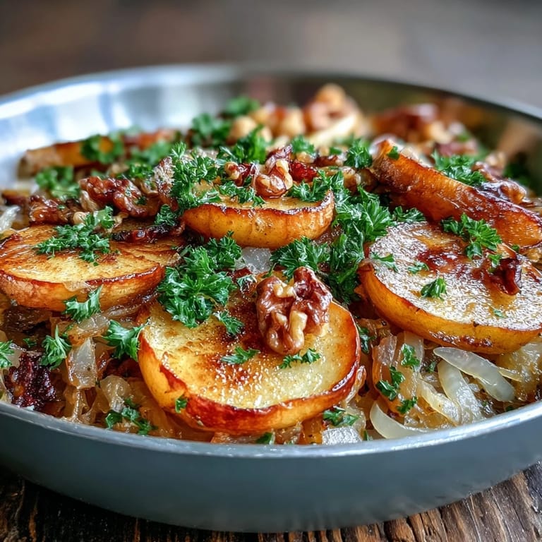 Comforting warm apple sauerkraut salad, perfect for a healthy vegetarian meal.
