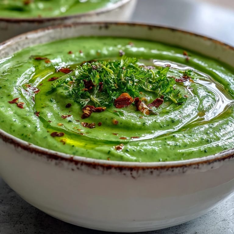 Serve this nourishing Big Green Immunity-Boosting Vegetable Soup hot, a wholesome plant-based delight.