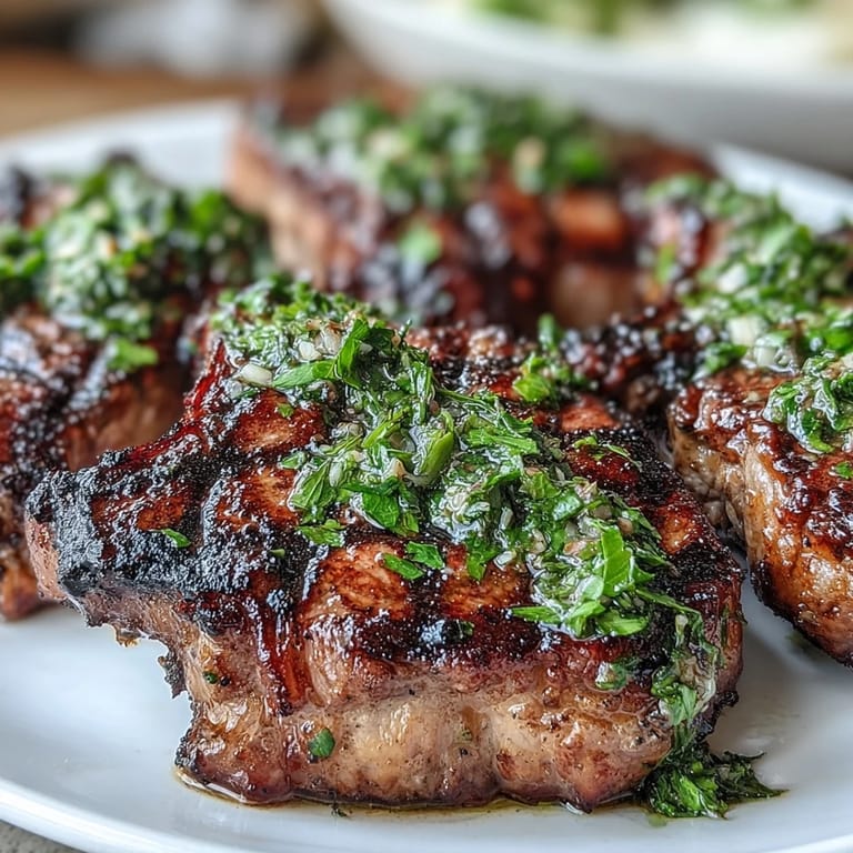 Elegant lamb chops with mint gremolata, featuring aromatic herbs and lemon zest for a refreshing, savory finish.