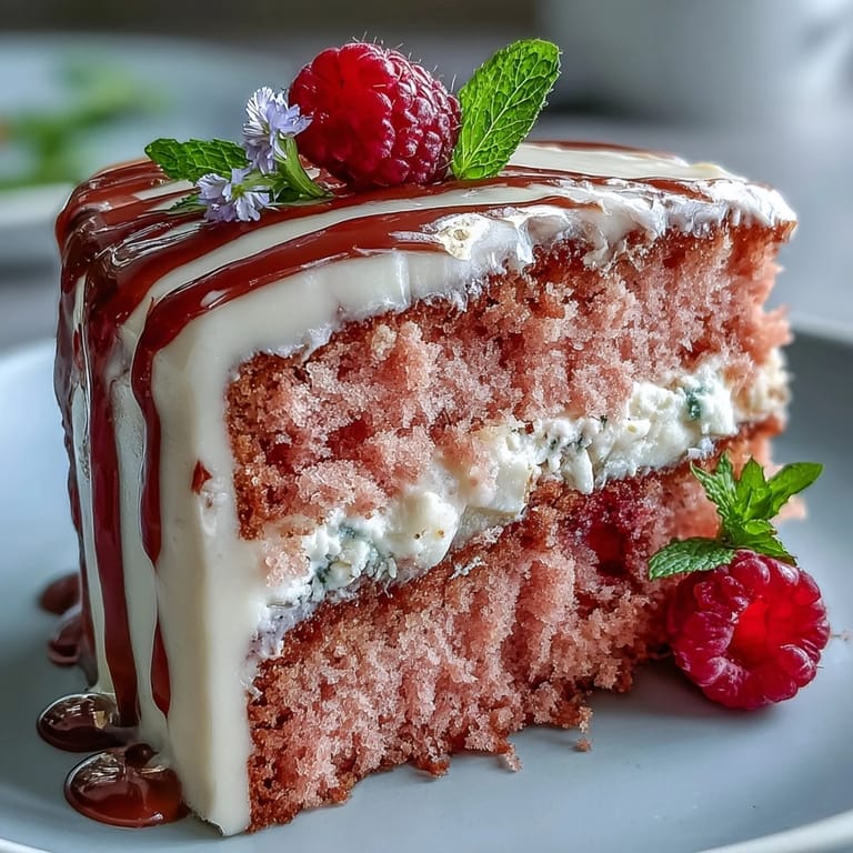 Decadent Rosé Velvet Cake with lustrous gold drip, perfect for parties.